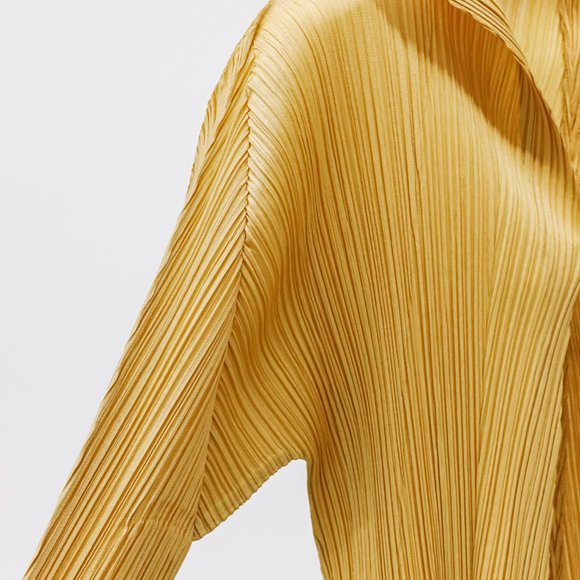 Issey Miyake Pleats Please Single Tan Button Jacket - Picture 5 of 9
